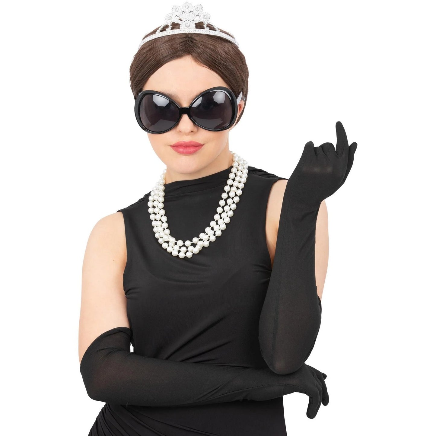 Black - Back - Smiffys Womens-Ladies Tiffany Diva Costume Accessory