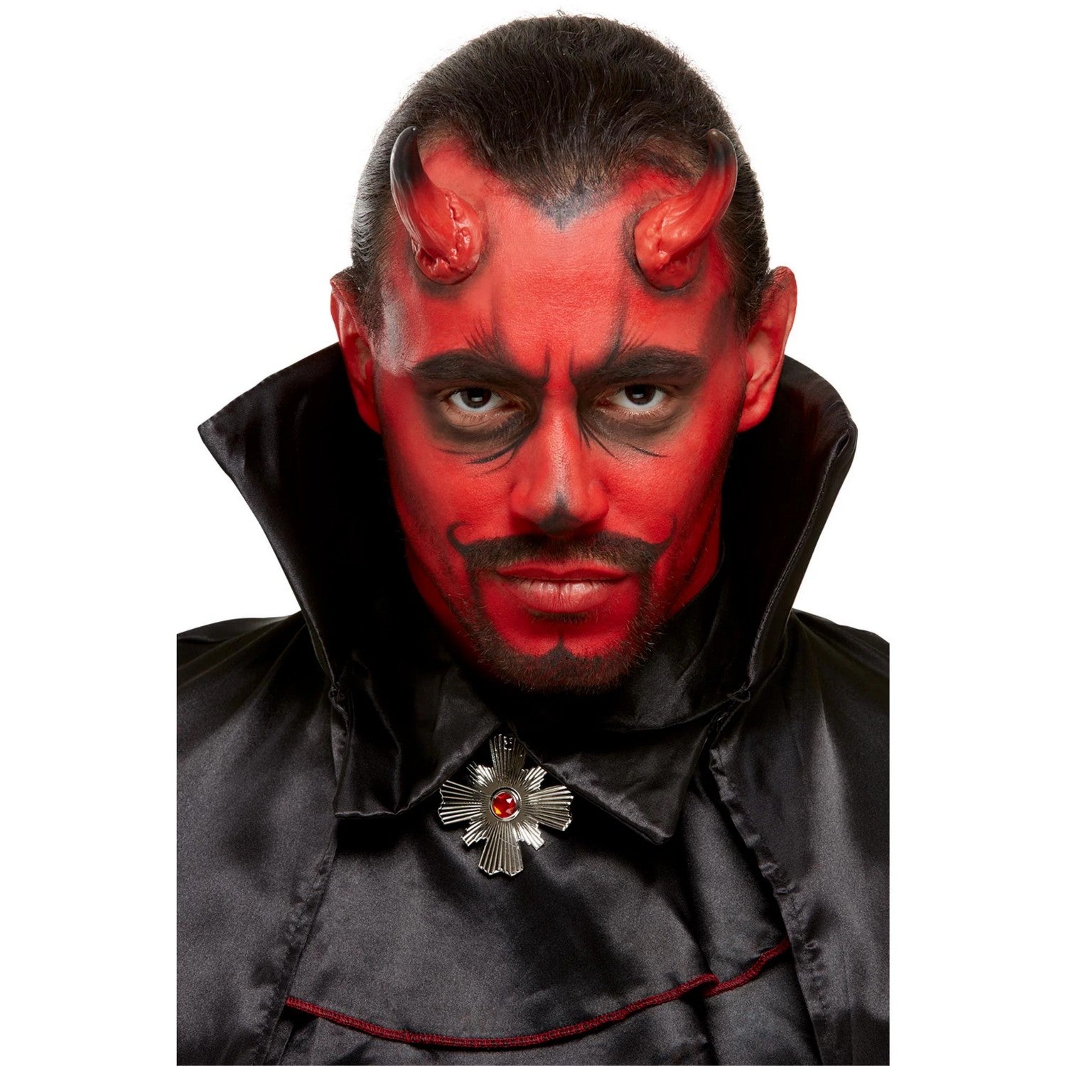 Red-Black - Front - Smiffys FX Aqua Devil Costume Make-Up Set
