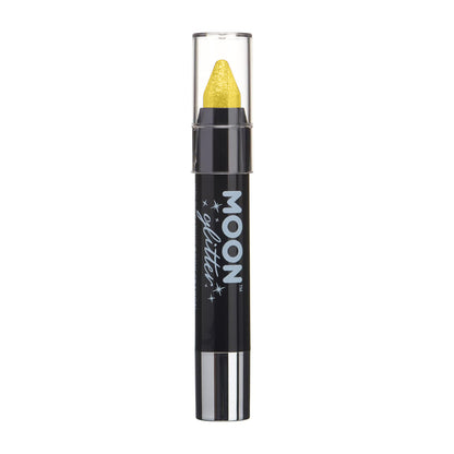 Pink-Yellow-Orange-Blue-Green-Purple - Side - Moon Glitter Iridescent Body Crayons (Pack of 6)