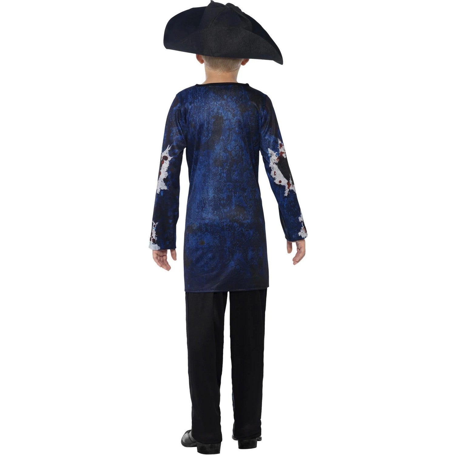 Black - Back - Smiffys Childrens-Kids Deluxe Jolly Rotten Pirate Costume Set