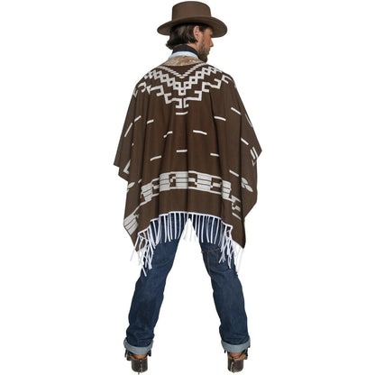 Brown - Back - Smiffys Mens Authentic Western Wandering Gunman Costume Set