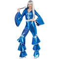 Blue - Lifestyle - Smiffys Womens-Ladies 70s Dancing Dream Costume