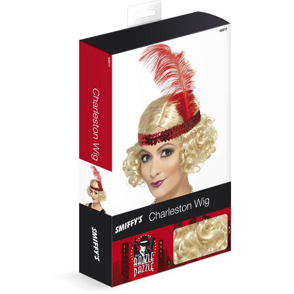 Blonde-Red - Side - Smiffys Womens-Ladies Charleston Wig