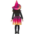 Black-Pink-Orange - Side - Smiffys Girls Witch Sunset Costume Set