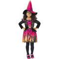 Black-Pink-Orange - Lifestyle - Smiffys Girls Witch Sunset Costume Set