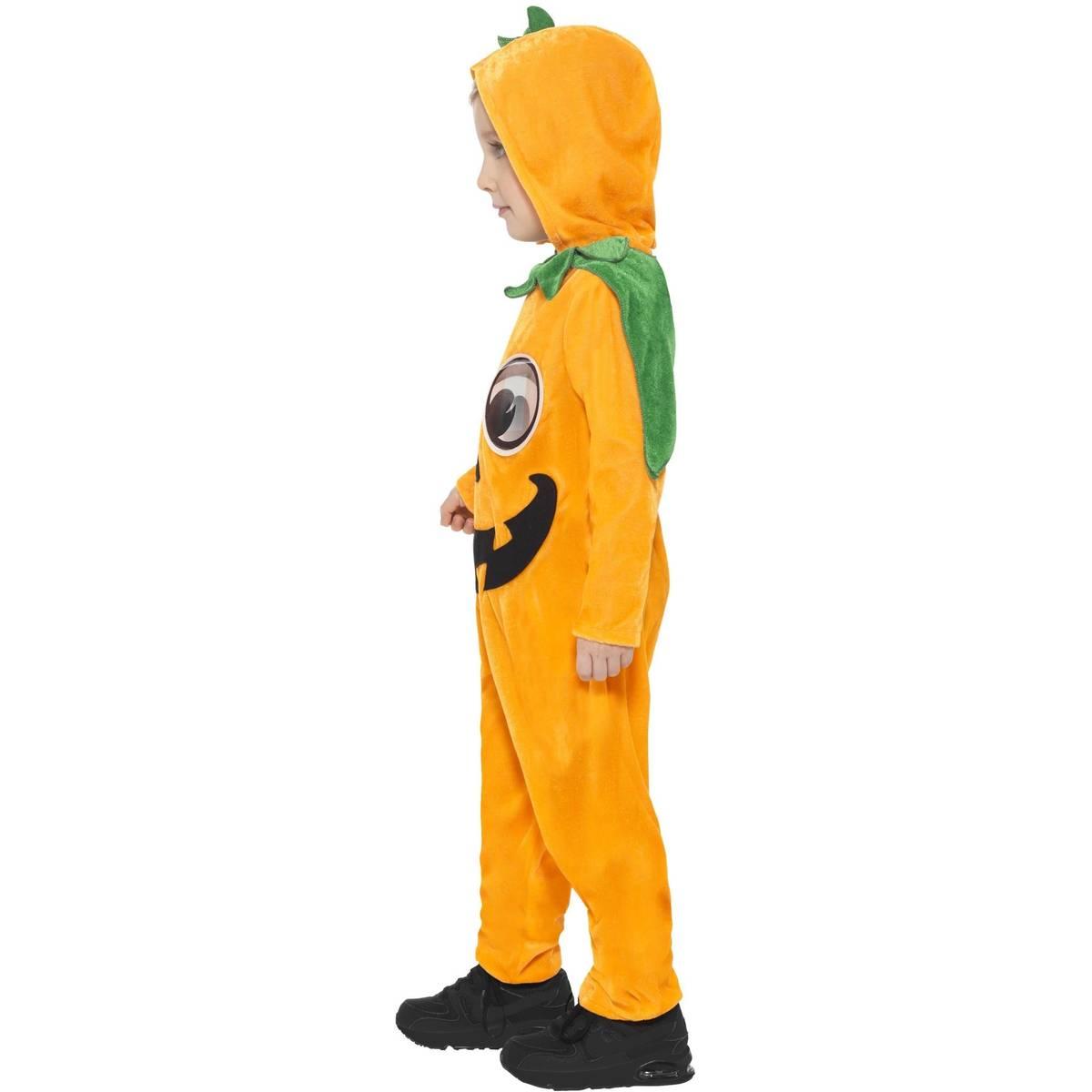Orange-Black - Lifestyle - Smiffys Toddler Pumpkin Bodysuit