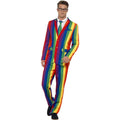 Multicoloured - Back - Smiffys Mens Over The Rainbow Costume Suit Set
