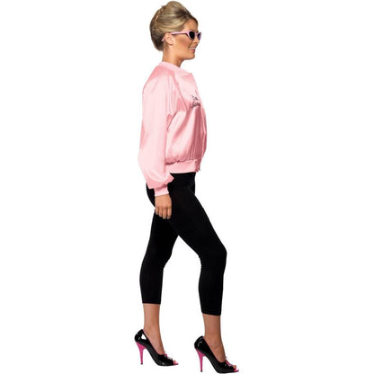 Pink - Lifestyle - Grease Womens-Ladies Pink Ladies Logo Jacket