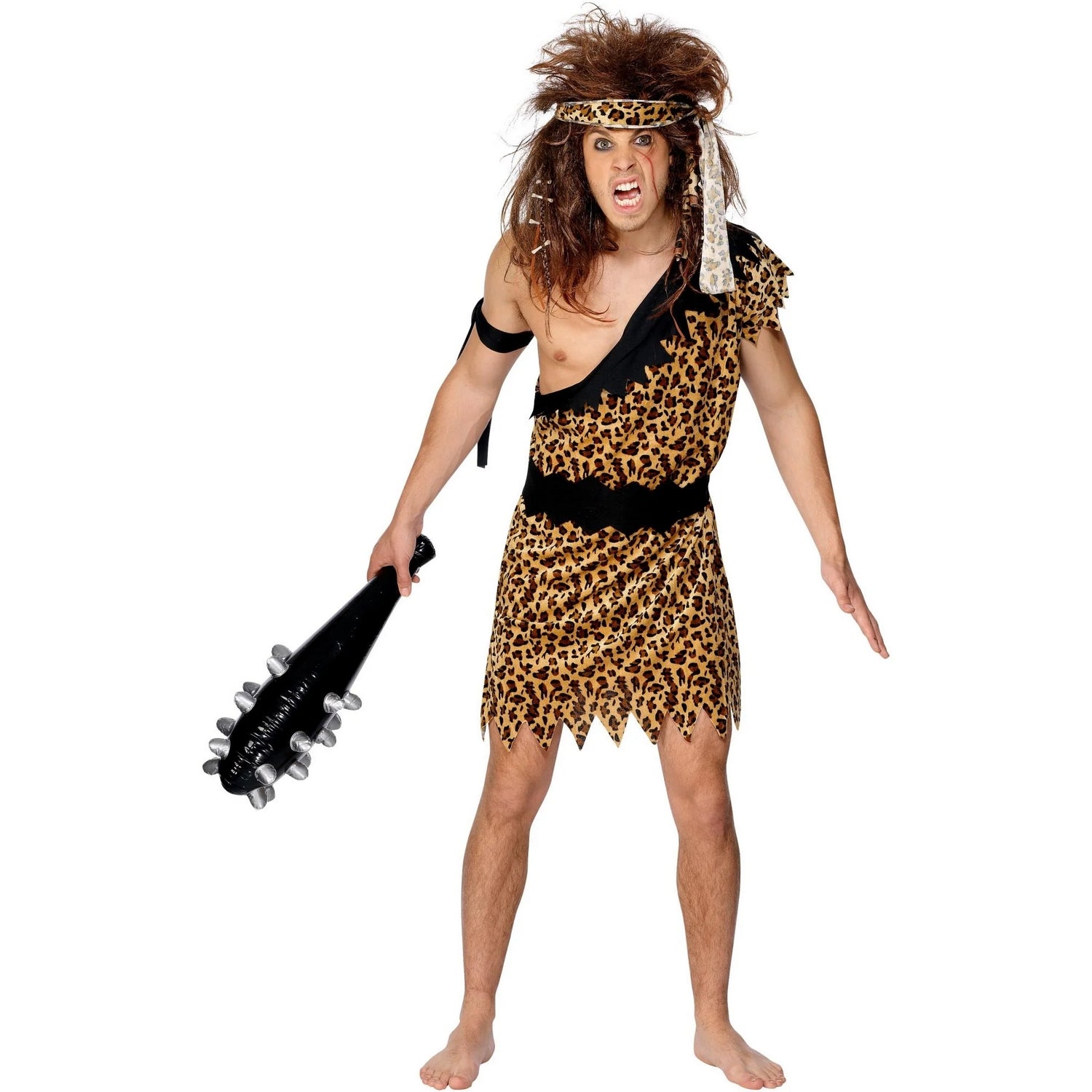 Brown - Back - Smiffys Mens Deluxe Caveman Costume