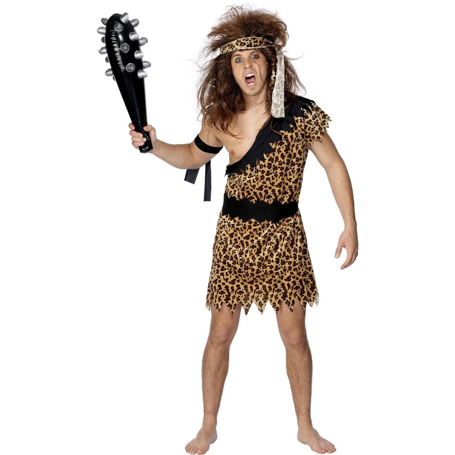 Brown - Front - Smiffys Mens Deluxe Caveman Costume