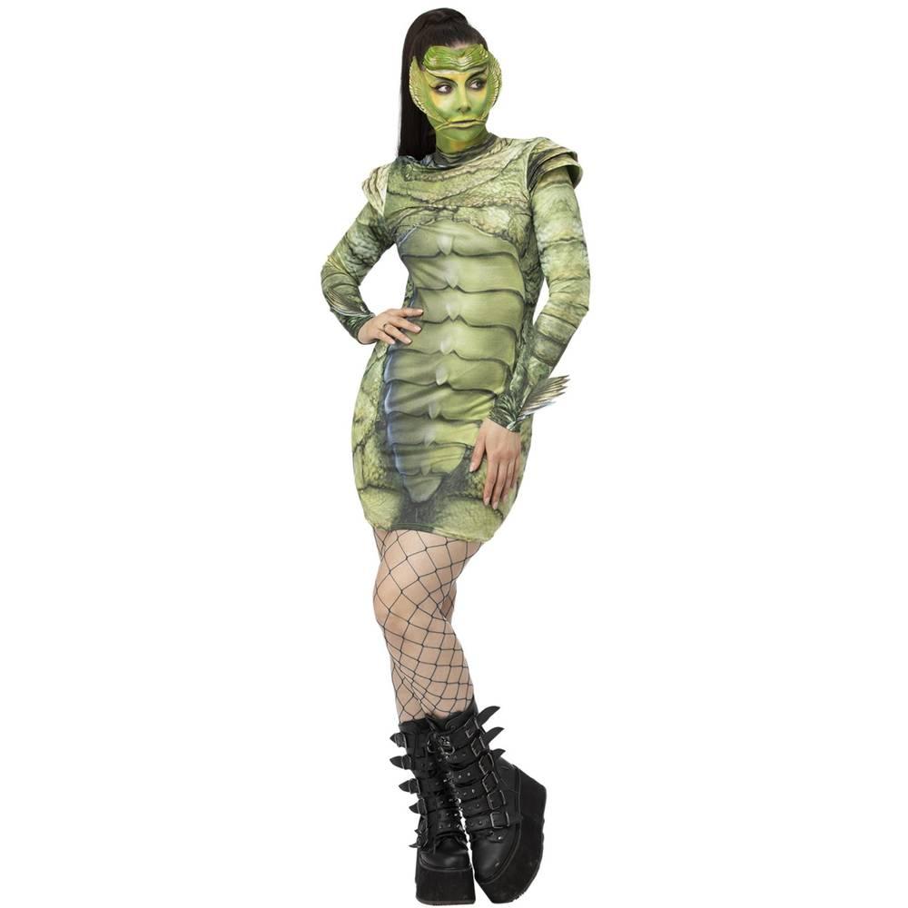 Green - Back - Universal Monsters Womens-Ladies Costume Dress