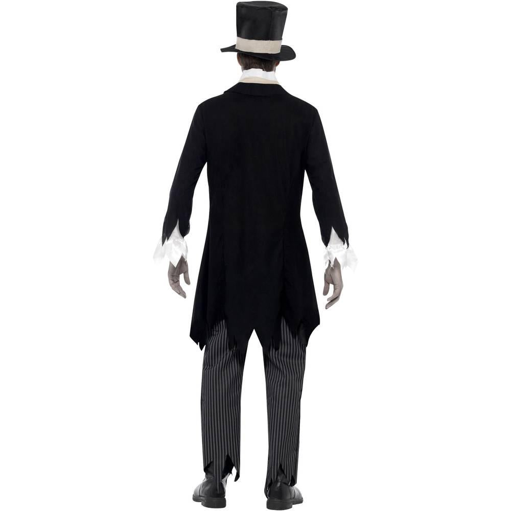 Black-White - Side - Smiffys Mens Till Death Do Us Part Zombie Groom Costume Set