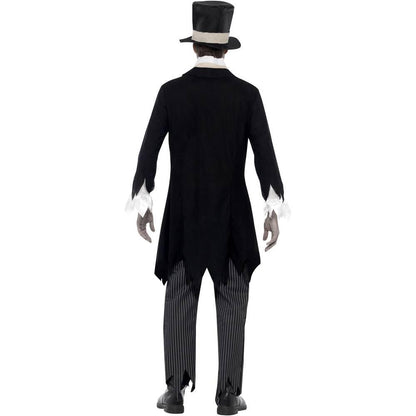 Black-White - Side - Smiffys Mens Till Death Do Us Part Zombie Groom Costume Set