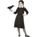 Black - Side - Smiffys Girls Gothic School Costume Dress Set