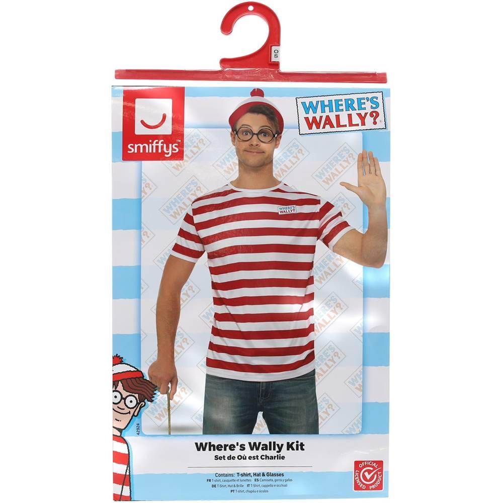 White-Red - Lifestyle - Wheres Wally? Unisex Adult Costume Set