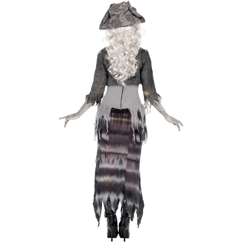 Grey - Side - Smiffys Womens-Ladies Ghost Ship Ghoulina Costume