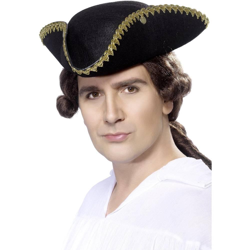 Black - Back - Smiffys Mens Dick Turpin Costume Tricorn Hat