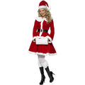 Red-White - Back - Smiffys Womens-Ladies Miss Santa Costume Set