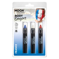 Dark Blue-White-Red - Back - Moon Creations Logo Body Crayons