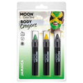 Green-Yellow-Black - Back - Moon Creations Logo Body Crayons