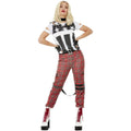 Red-White-Black - Back - Smiffys Womens-Ladies Punk Rocker Costume Set