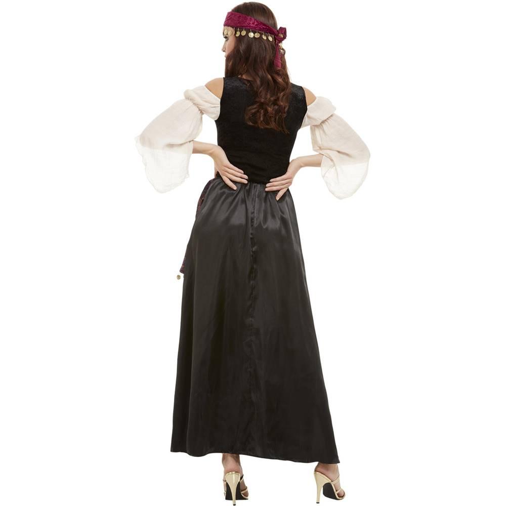 Black-Red-White - Side - Smiffys Womens-Ladies Deluxe Fortune Teller Costume Set