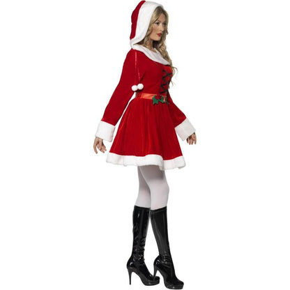 Red-White - Lifestyle - Smiffys Womens-Ladies Miss Santa Christmas Costume Dress