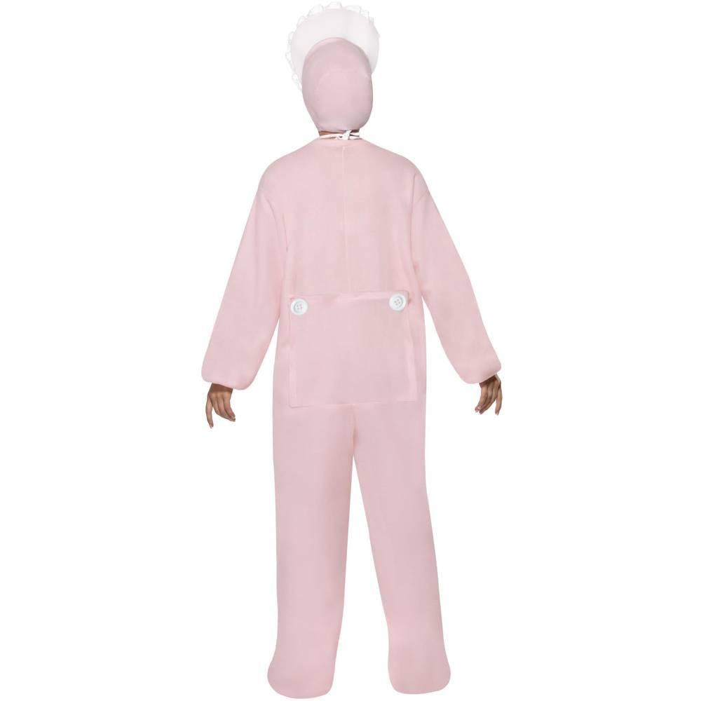 Pink - Side - Smiffys Womens-Ladies Baby Romper Costume