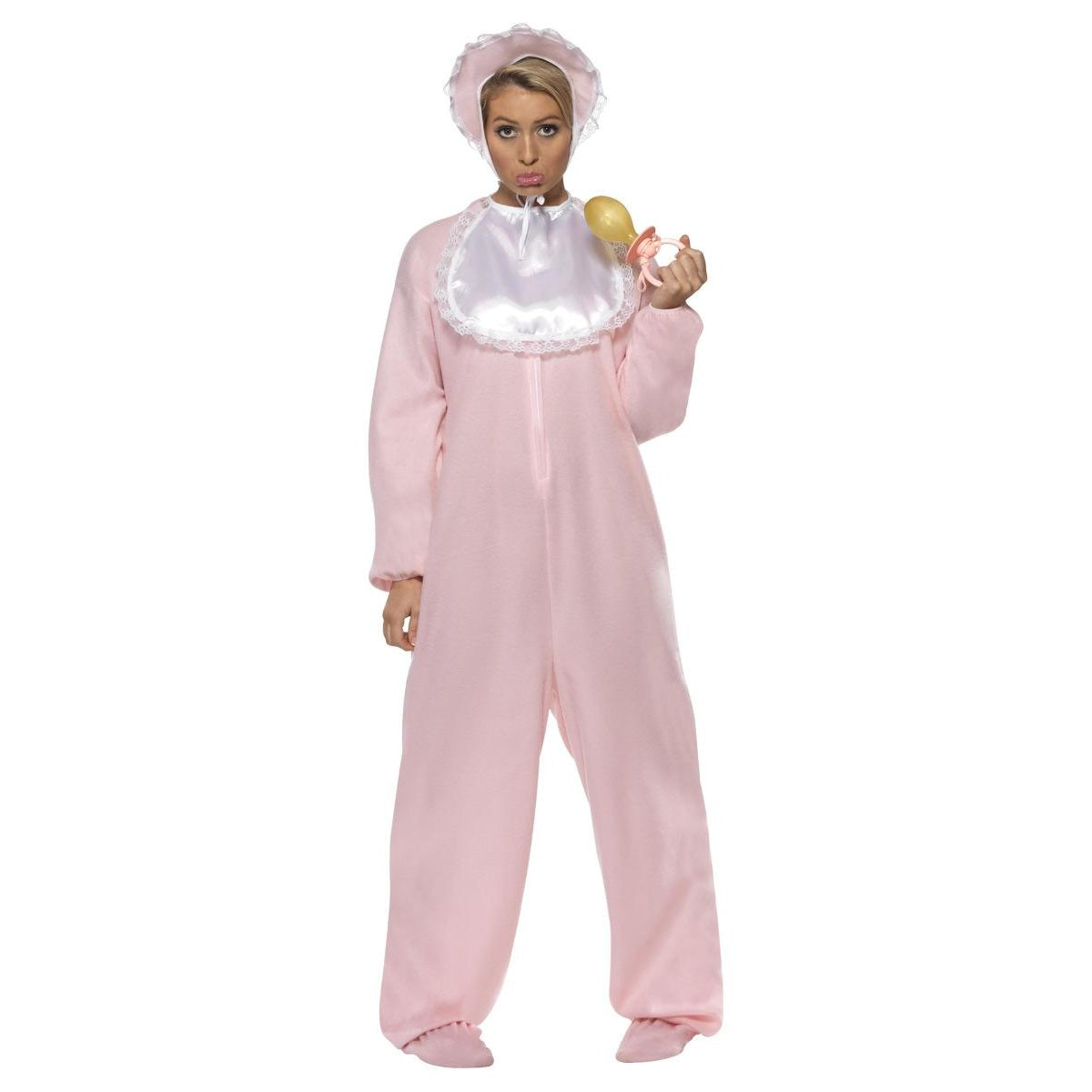 Pink - Front - Smiffys Womens-Ladies Baby Romper Costume