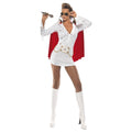 White-Red - Front - Elvis Presley Womens-Ladies Viva Las Vegas Costume Set