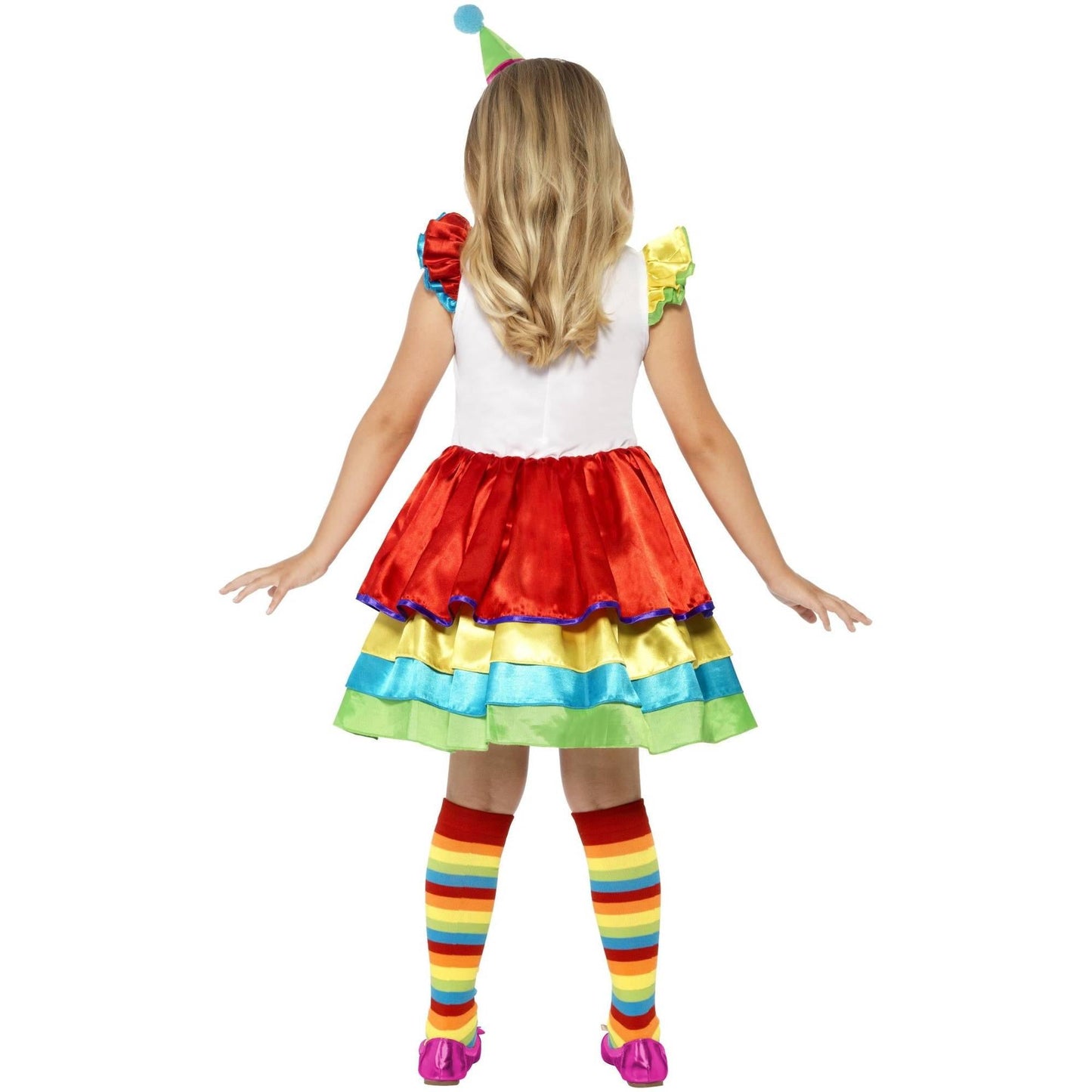 Multicoloured - Side - Smiffys Girls Deluxe Clown Costume Set