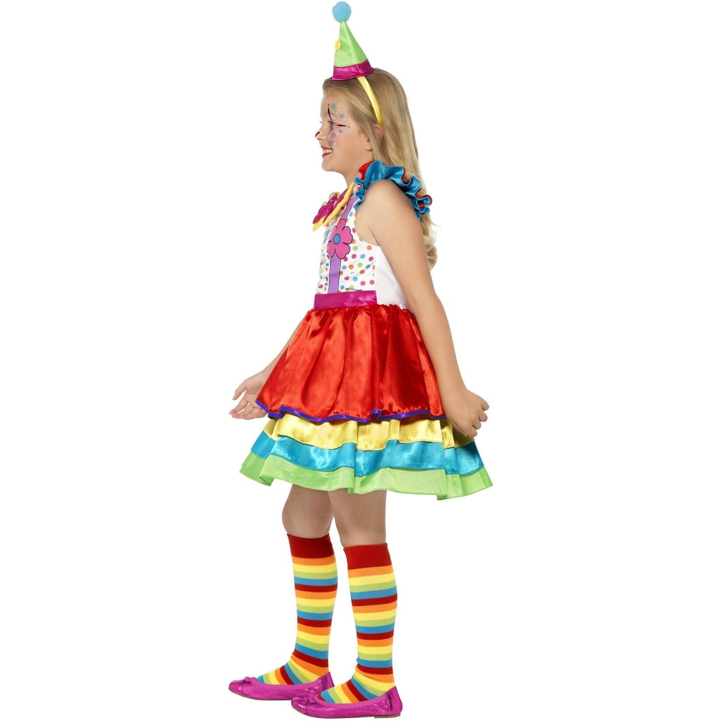 Multicoloured - Lifestyle - Smiffys Girls Deluxe Clown Costume Set