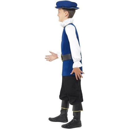 Royal Blue-Black-White - Lifestyle - Smiffys Boys Tudor Costume Set