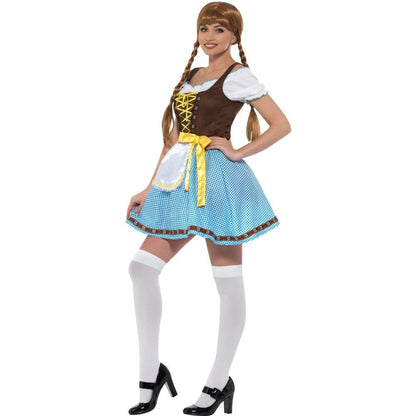 White-Blue-Brown - Lifestyle - Smiffys Womens-Ladies Olga Bavarian Costume Set