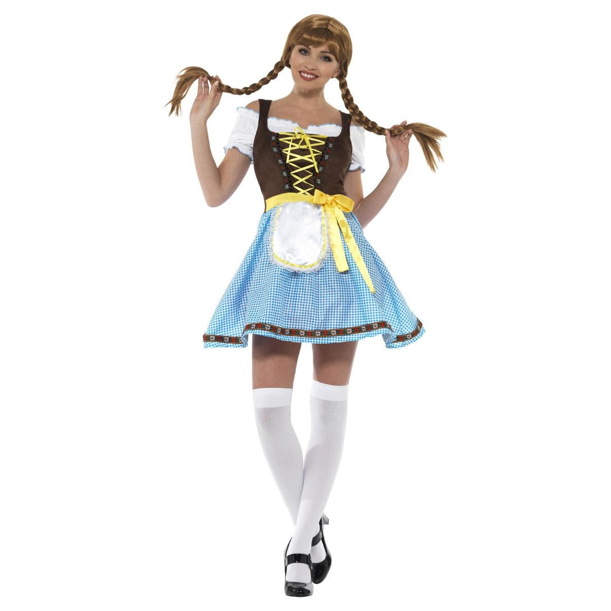 White-Blue-Brown - Front - Smiffys Womens-Ladies Olga Bavarian Costume Set