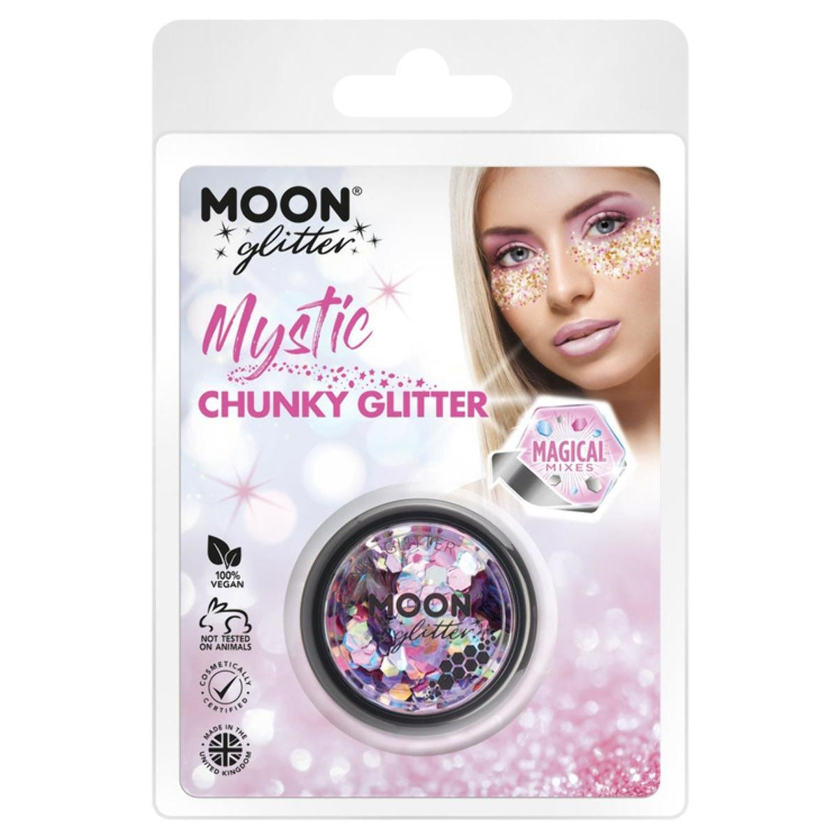 White - Front - Moon Glitter Mystic Chunky Glitter