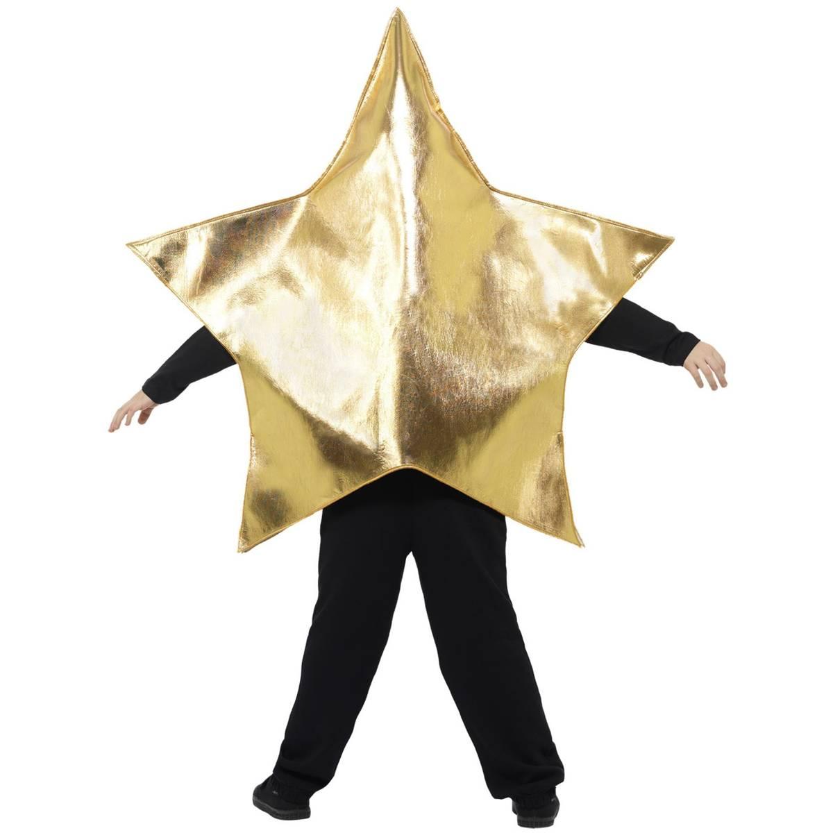 Gold - Side - Smiffys Childrens-Kids Shiny Star Costume