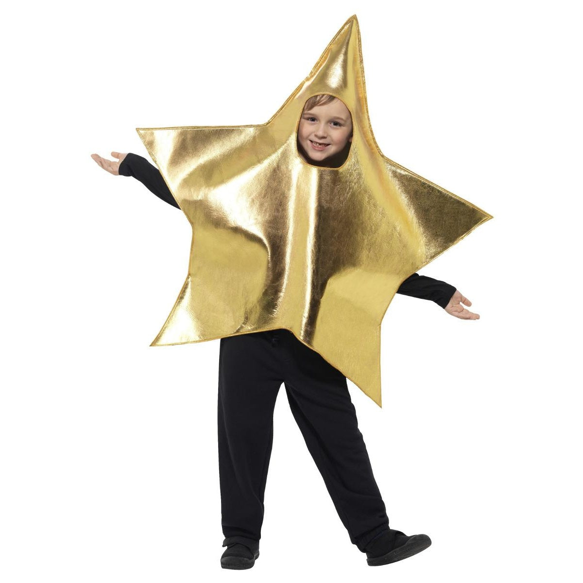 Gold - Front - Smiffys Childrens-Kids Shiny Star Costume