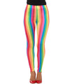 Multicoloured - Back - Smiffys Womens-Ladies Clown Rainbow Leggings