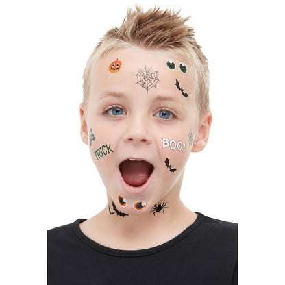 Multicoloured - Back - Smiffys Assorted Designs Halloween Temporary Tattoo
