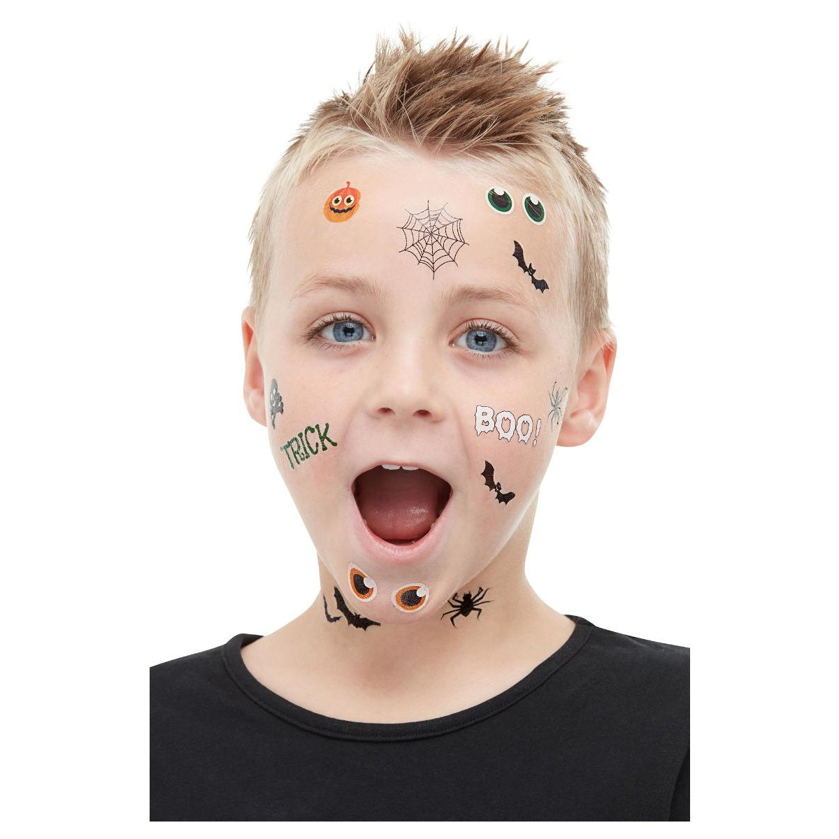 Multicoloured - Front - Smiffys Assorted Designs Halloween Temporary Tattoo