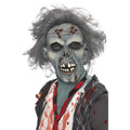 Grey - Back - Smiffys Unisex Adult Decaying Zombie Mask