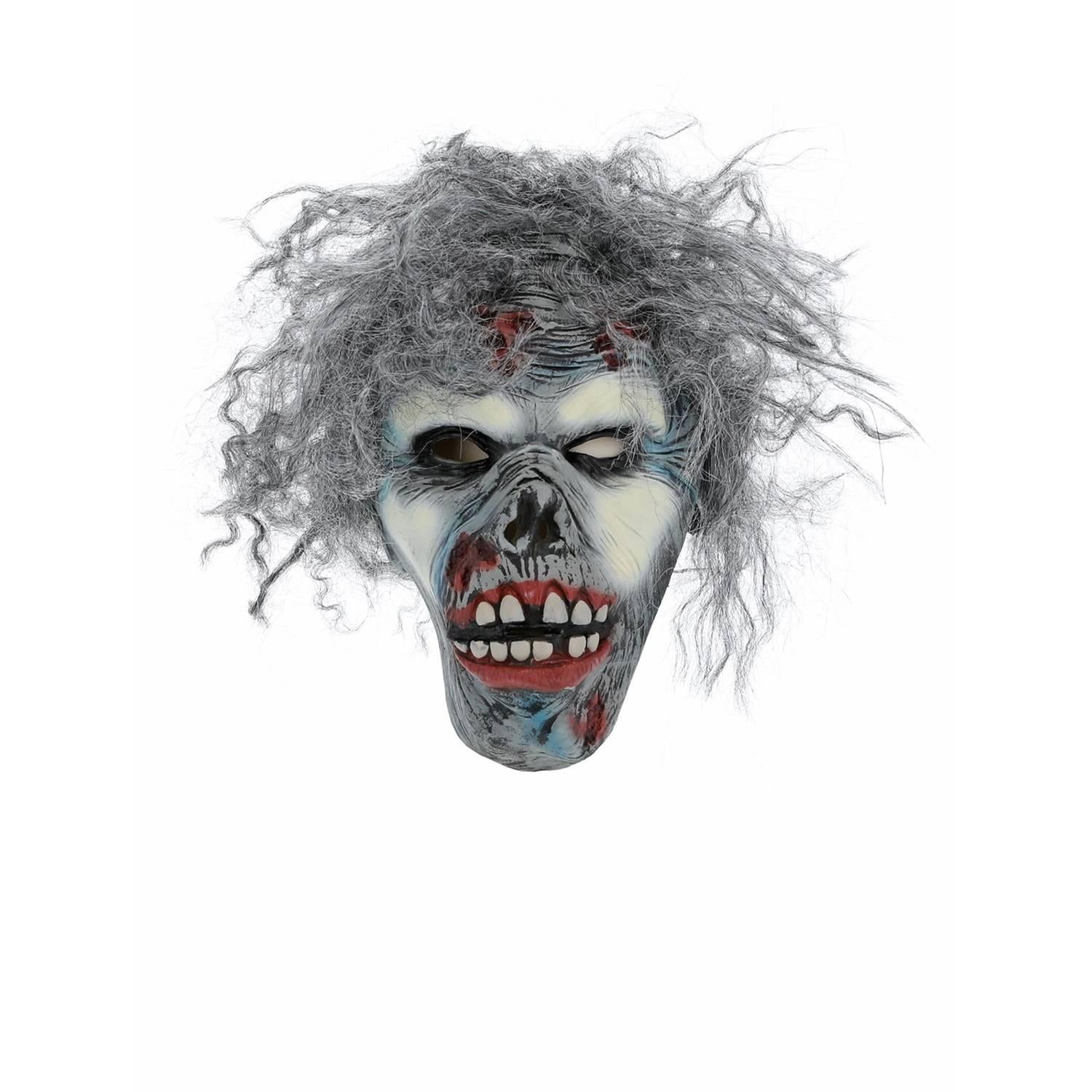 Grey - Front - Smiffys Unisex Adult Decaying Zombie Mask