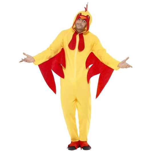 Yellow-Red - Front - Smiffys Unisex Adult Chicken Costume