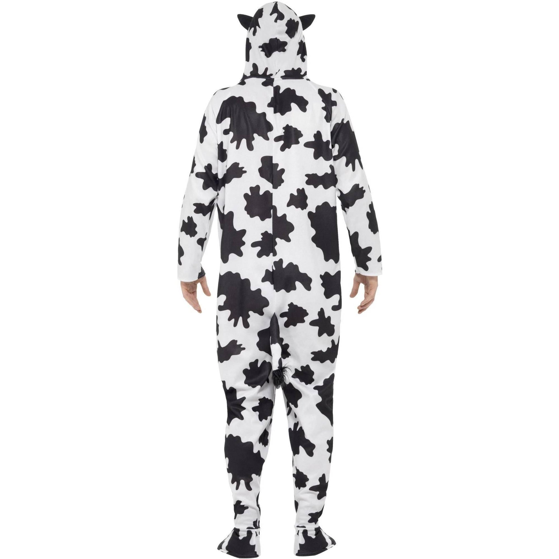 Black-White - Back - Smiffys Unisex Adult Cow Costume