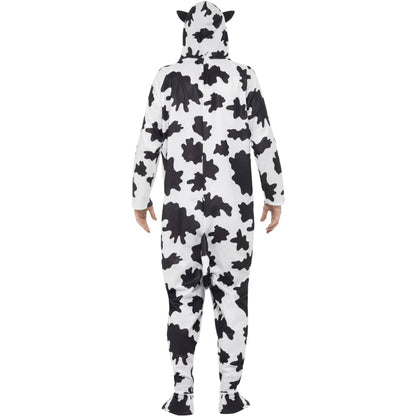 Black-White - Back - Smiffys Unisex Adult Cow Costume