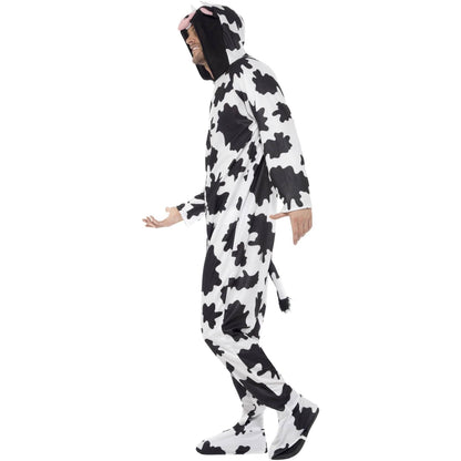 Black-White - Side - Smiffys Unisex Adult Cow Costume