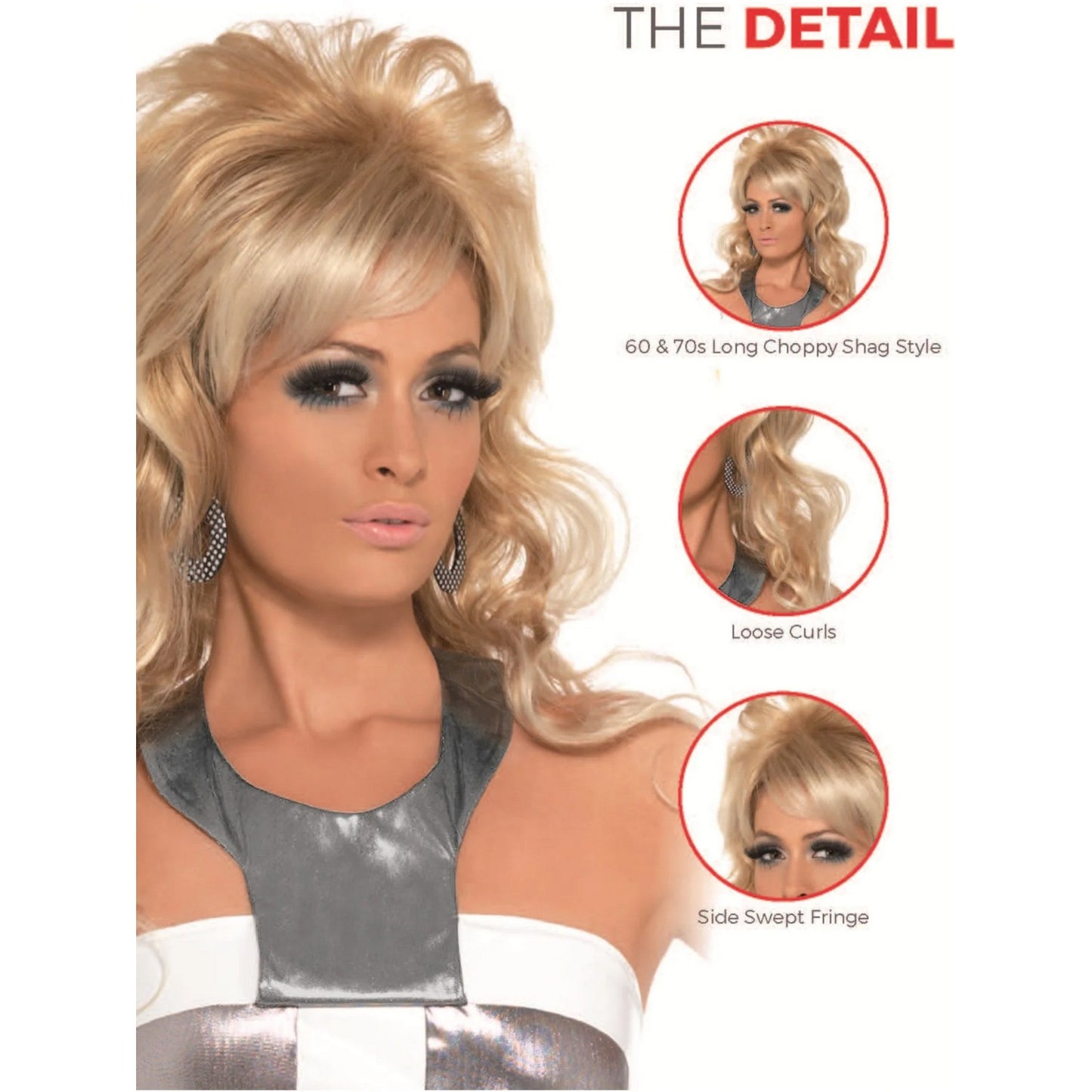 Blonde - Back - Smiffys 60s Beauty Queen Wig