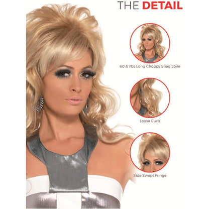 Blonde - Back - Smiffys 60s Beauty Queen Wig