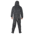 Grey - Back - Smiffys Unisex Adult Dog Fluffy Bodysuit